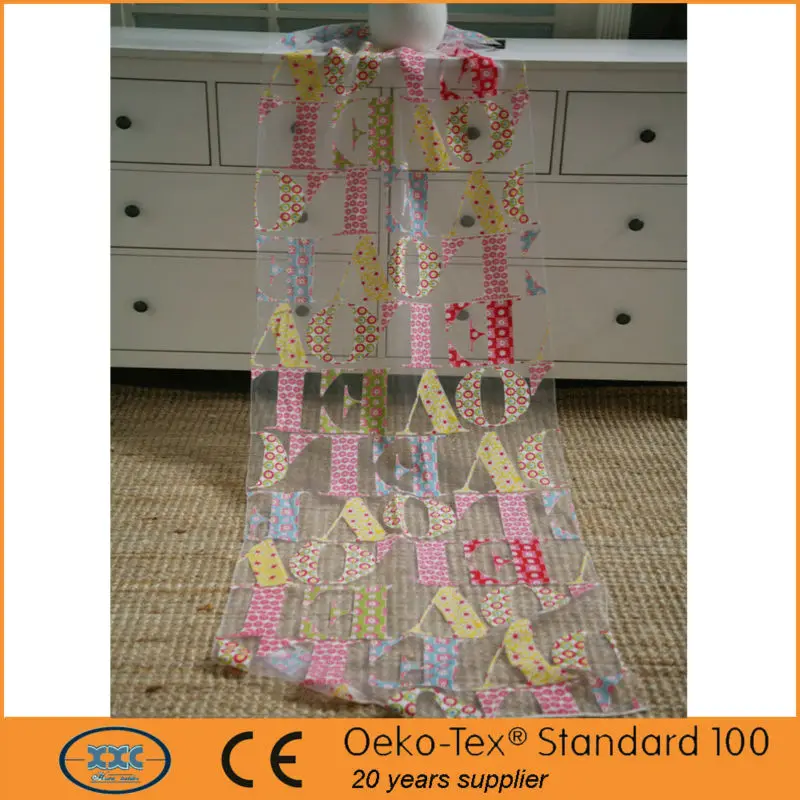 популярного английского алфавита формы выгорания органзы sheer шторы