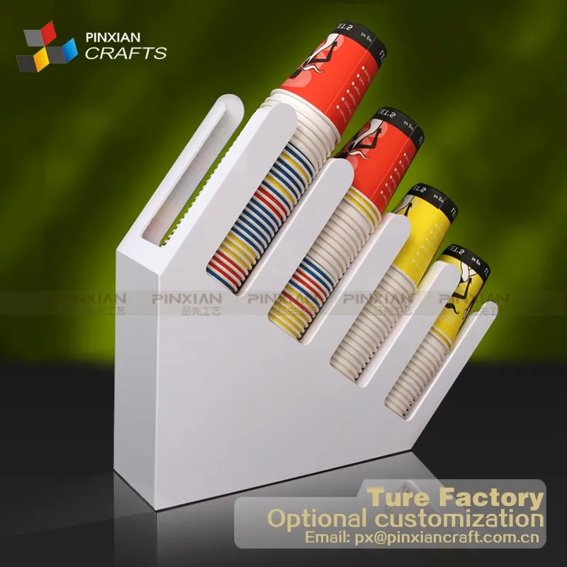 Coffee tea shop receptionRefined stainless steel sub-cup paper cup holder hand-made coffee cup dispenser