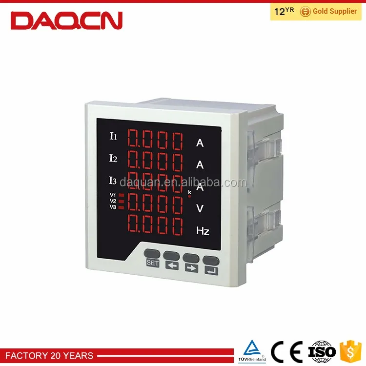 DAQCN AC DC амперметр вольтметр цифровой панели комбинированный счетчик