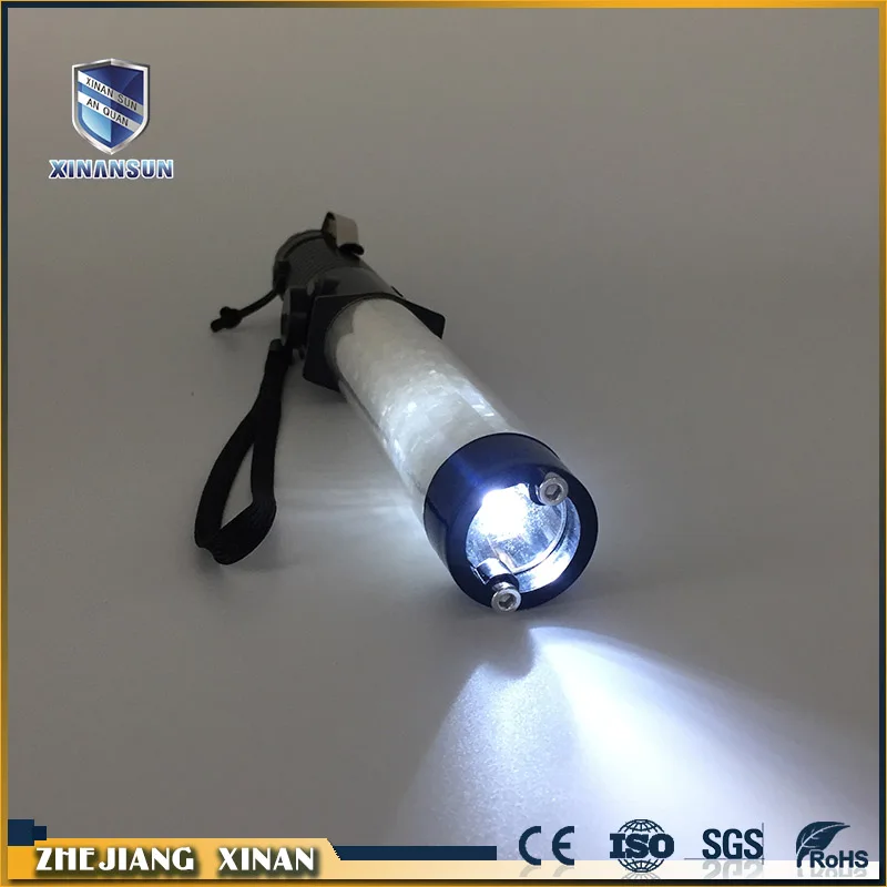 High quality police electric shock traffic led metal baton