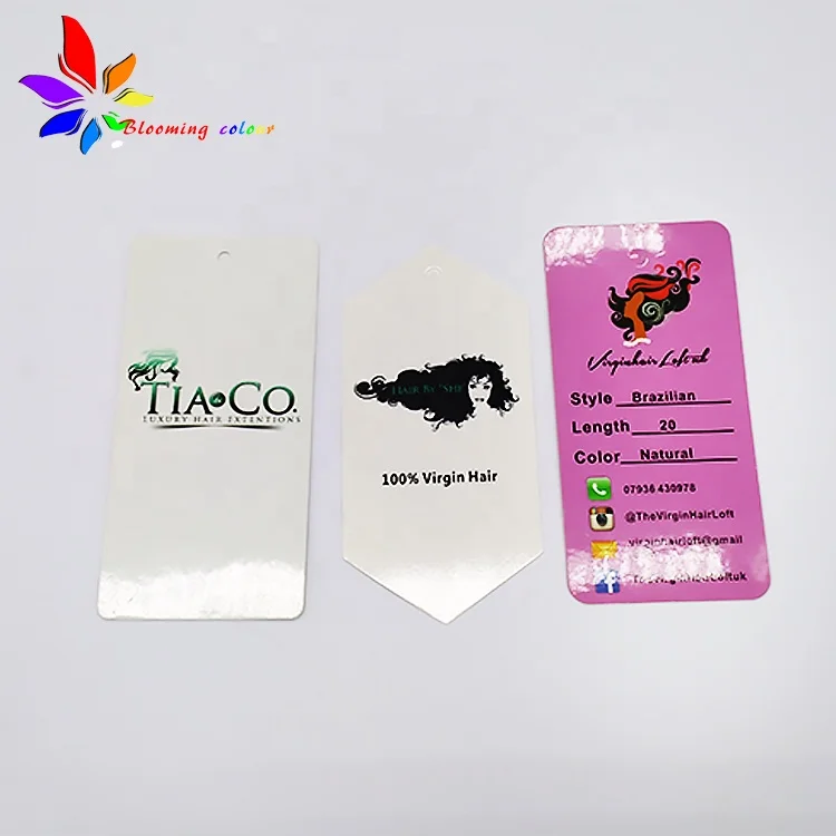 Customized printed logo hang tag foldable paper label for clothing cosmetics garment jewelry