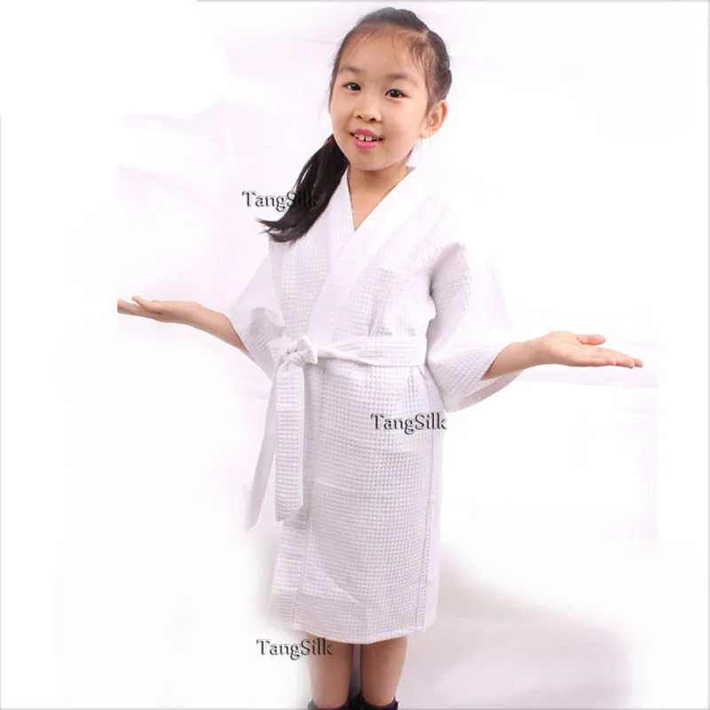 
Kimono Style children waffle bath robe 