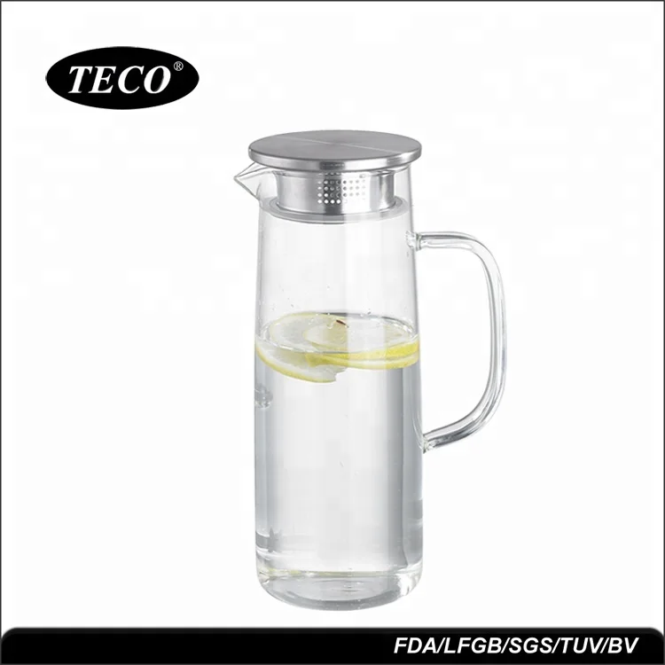 New Design Ice Tea Jug Glass Water Jug With Borosilicate Glass Pitcher