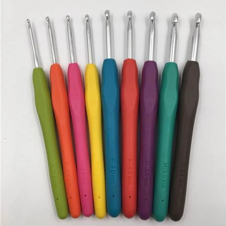 
Knitting tool Single head TPR Thermoplastic Rubber Aluminum crochet hook for crochet 