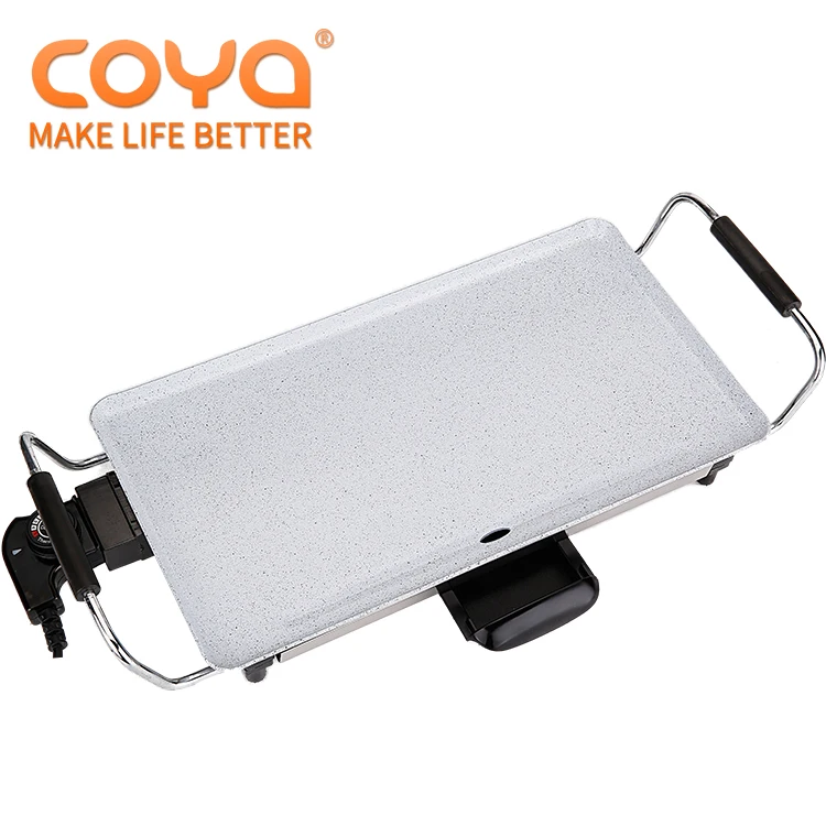 Aluminum non-stick korean electric bbq grill table griddle teppanyaki plates