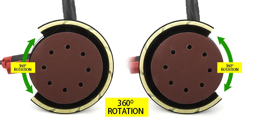 Vollplus VPDS1016 850W 180mm DIY Variable Speed LED Strip Light Electric Drywall Dustless Sander with vacuum cleaner