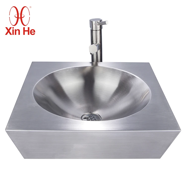 Factory Direct Sell Bathroom Stainless Steel Silver Wash Basin