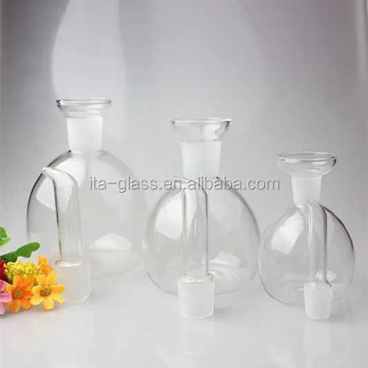 china wholesale super transparent hand made blown decorative glass vinegar condiment bottle for olive oil kitchen use
