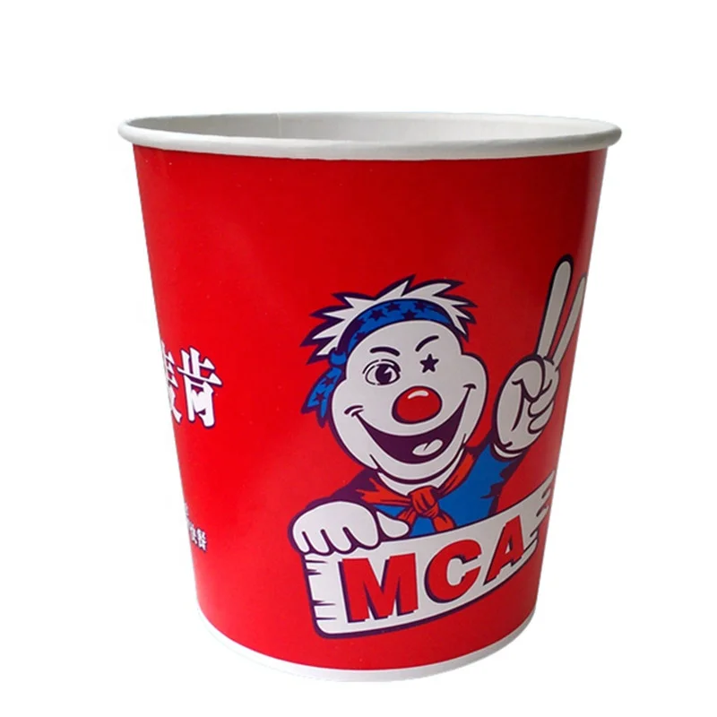custom printed disposable paper chicken bucket
