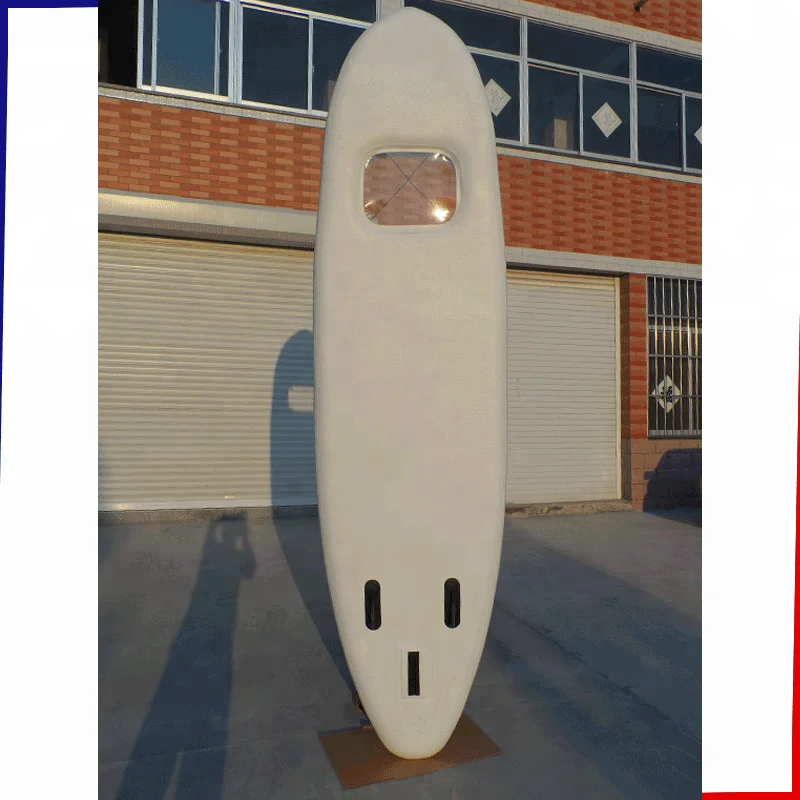 Inflatable surf board with clear window paddle board with viewing window