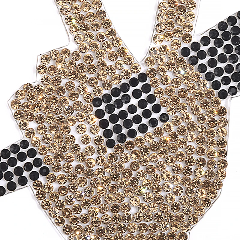 
LOCACRYSTAL Brand iron on rhinestone transfer shoes accessories applique DIY rhinestone applique hotfix patches 