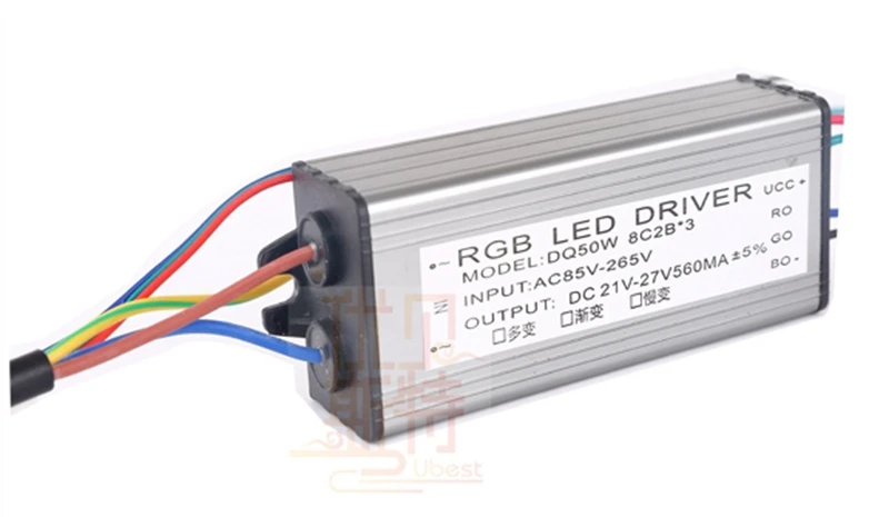 Best Quality IP65 Waterproof Dimmable 50Watt RGB LED Power Supply with Remote Control