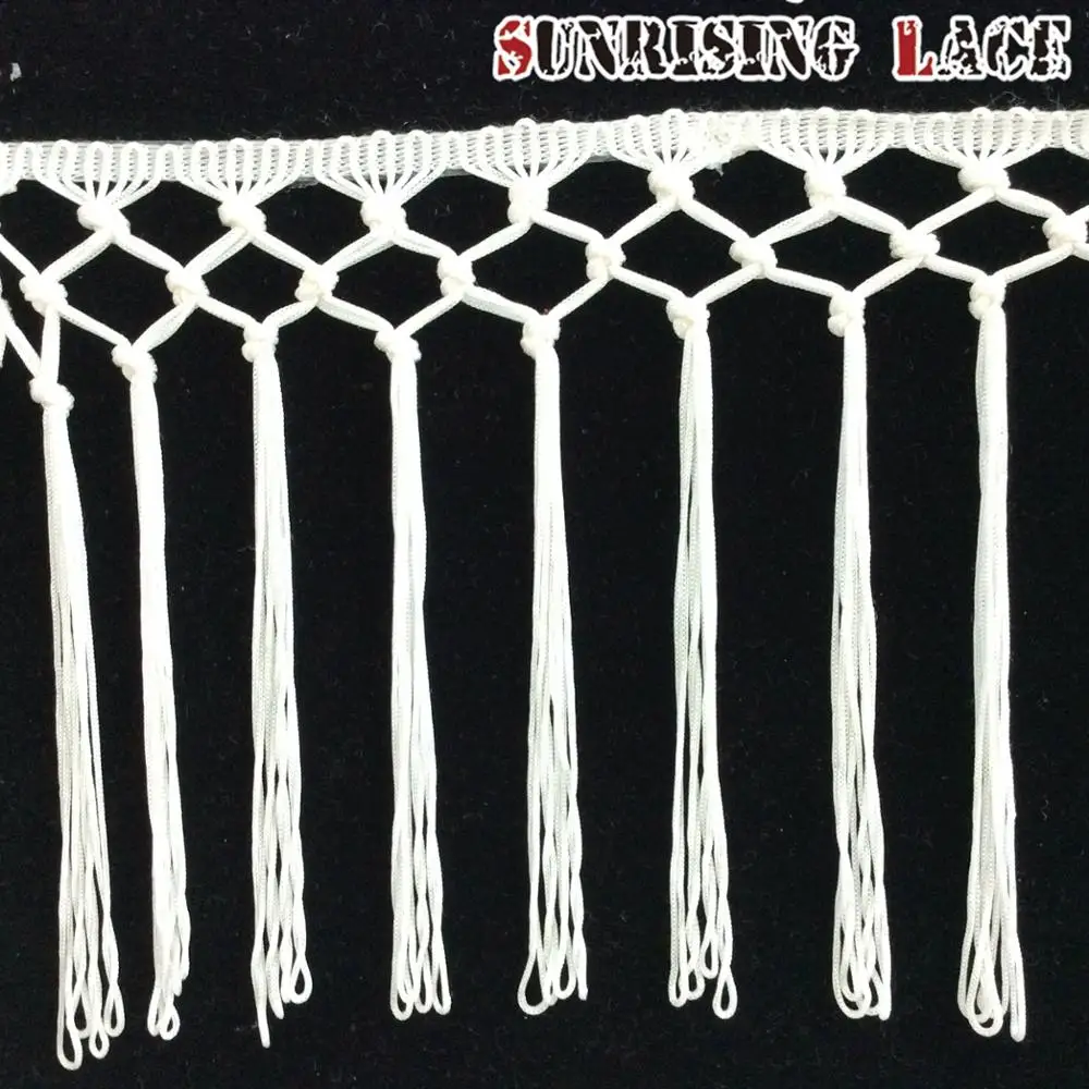 Long Rayon Silk Fabric Cut Trim Lace Chainette Fringe