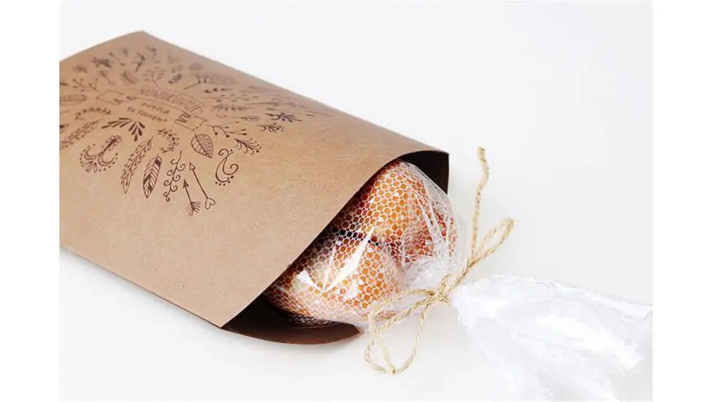 eco friendly food wedding sweet pillow paper packaging bag box