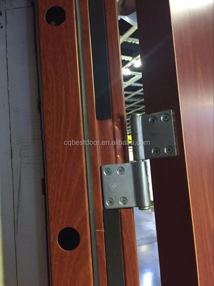 UL standard 60Mins solid wooden fire rated door with painted veneer