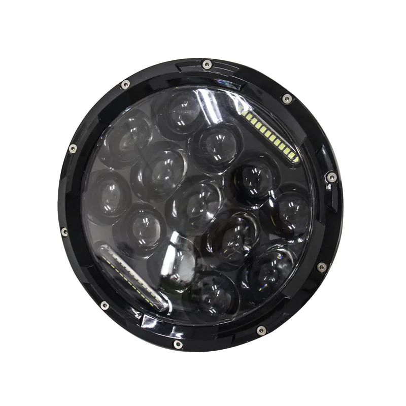 Круглый фара мотоцикла 75 Вт 7 дюймов с РЗЭ 12 В удара светодиодные фары для Jeep JK