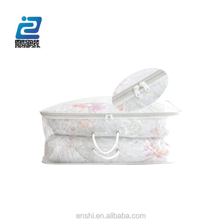 Clear Vinyl Zippered Blanket Storage Bags