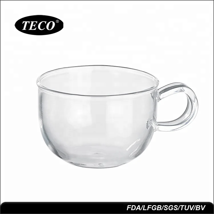 New Arrival Food Grade  Clear Glass Glass Mug With Handle 250ml