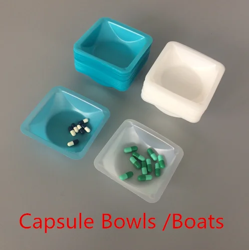 7ML Small Size Blue Plastic Square Laboratory Balance Weighing Dishes Weighing Boat