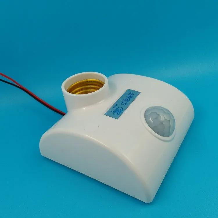 AC220V e27 adjustable pir sensor motion switch and lamp holder LED Energy delayed saving switch 86mm