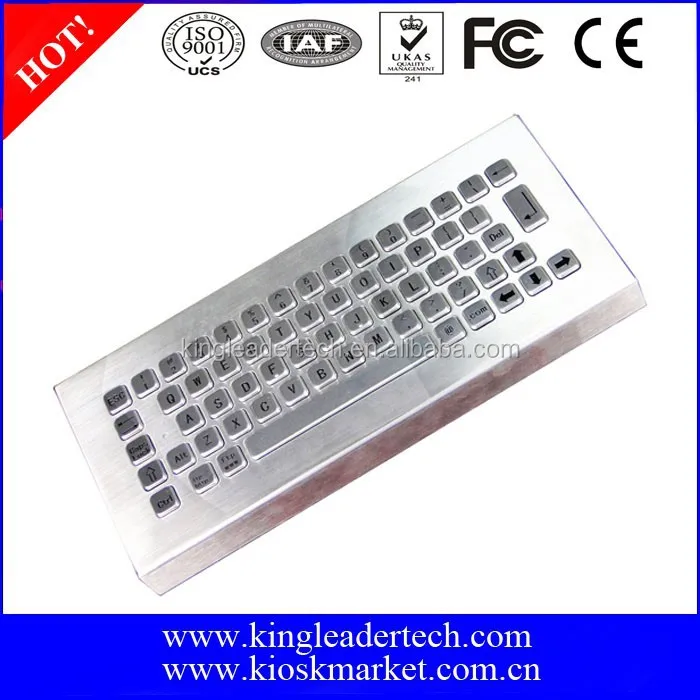 Small footprint desktop metal keyboard with 65 full-travel keys metal keyboard