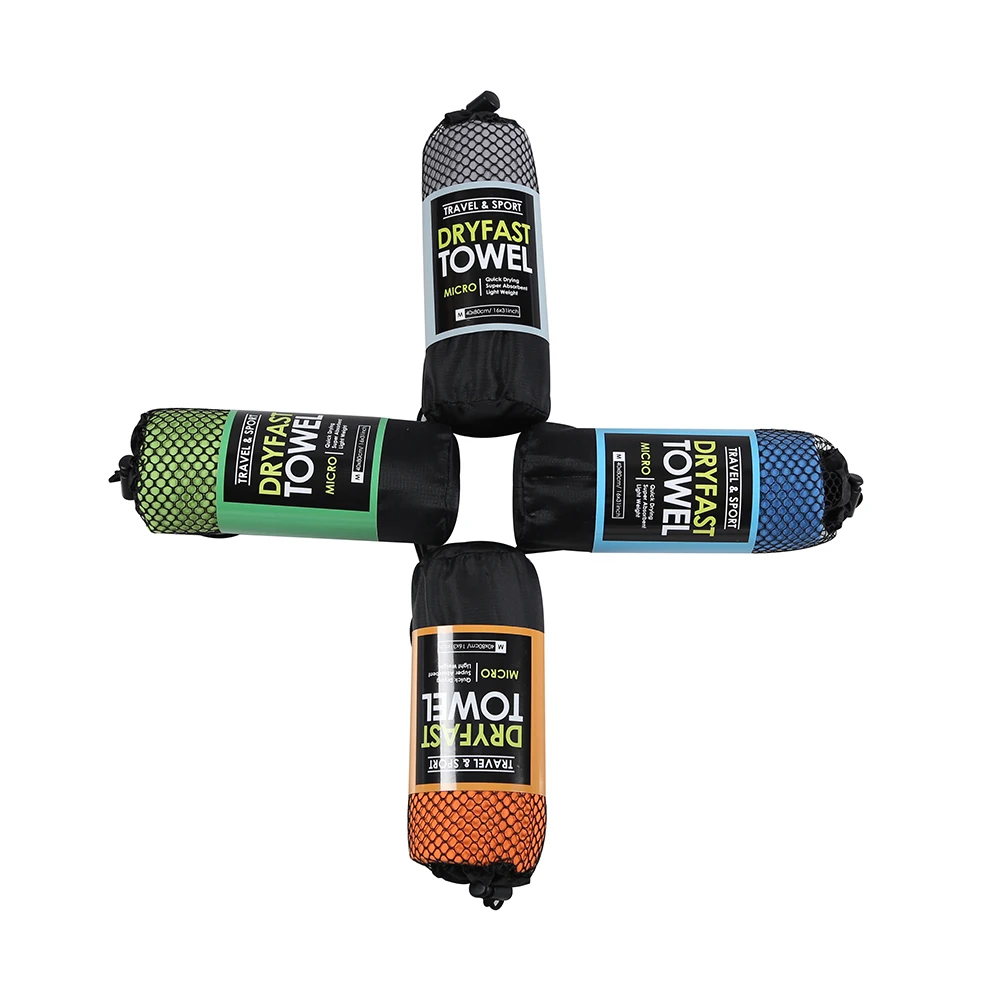 Wholesale Personalized Custom Printed 80 Polyester 20 Polyamide Micro Fiber Outdoor Towel With Pocket