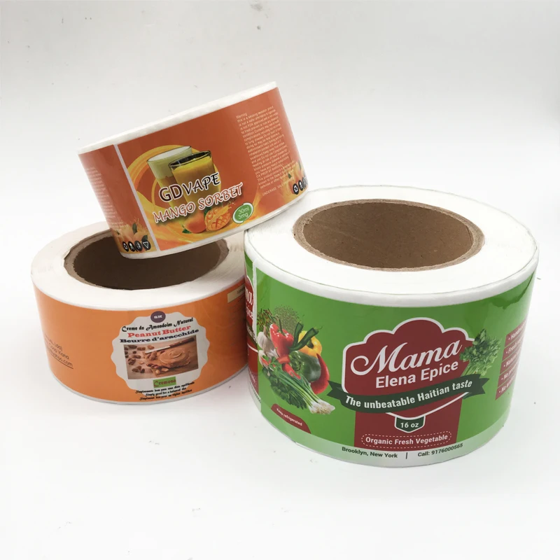 Self Adhesive Paper Milk Glass Bottle Seal Labels Sticker Printing