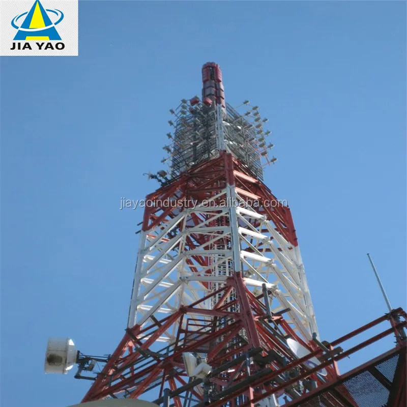 4 ноги радио gsm 4g беспроводная антенна микроволновый радар угол стальная коммуникационная башня