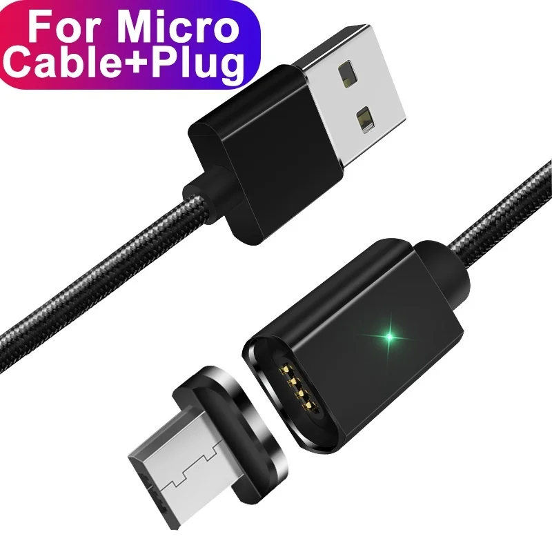
Magnetic Cable Micro USB Type C For iPhone Lighting Cable 3A Fast Charging Wire Type-C Magnet Charger Phone Cable 