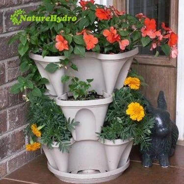 Vertical flower tower hydroponics grow tower planter garden pots