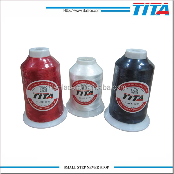 Ricoma machine used 120D/2 polyester embroidery thread