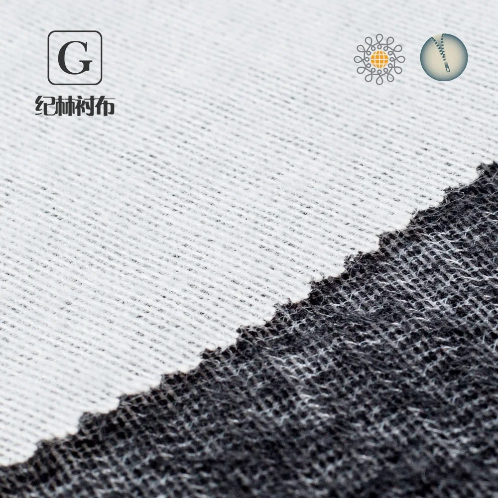 Tricot fusible interlining with hot melt adhesive warp knitting fabric interlining