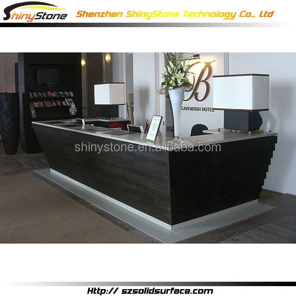 bank front table design reception counter