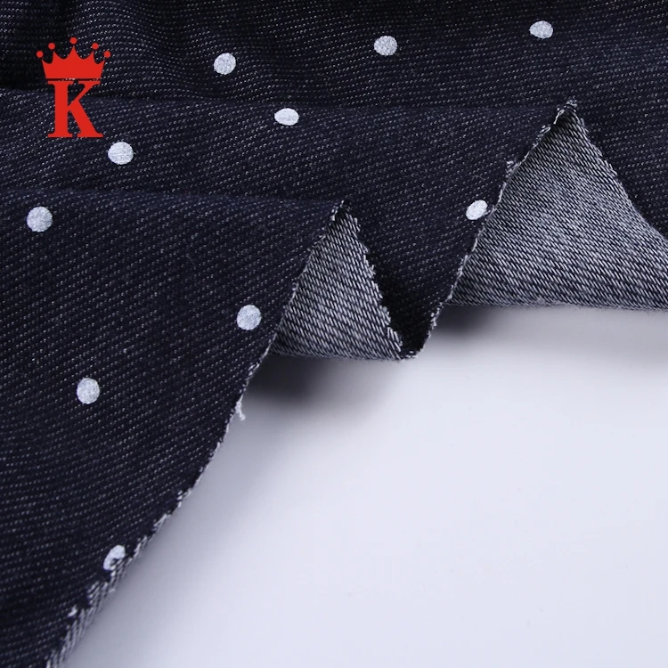 
Cheap prices japanese dot knit twill knitted stretch denim fabric jeans 
