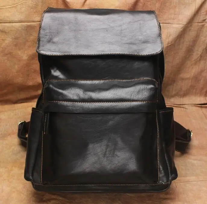 L032 Wholesale Men Genuine Leather Backpack for Laptop