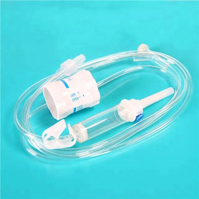 Disposable Infusion Drip Giving Set with infusion filter Flow Regulator