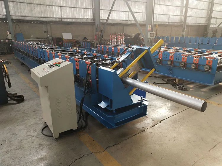 Seamless Round Gutter Downspout Steel Pipe Making Roll Forming Machine