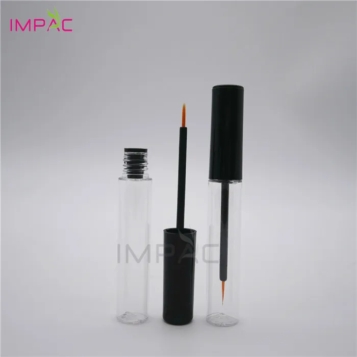 small fancy makeup cylinder clear plastic empty eyeliner bottle 4ml