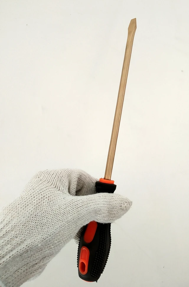 Non sparking beryllium copper alloy flat slotted screwdriver offer ISO9001 certificate
