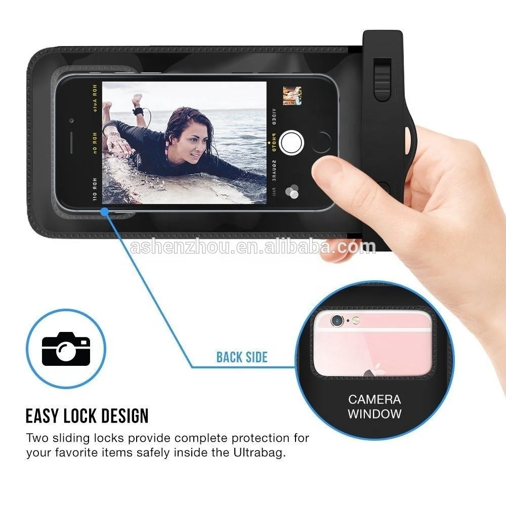China Factory High Quality Custom 100% sealed Waterproof Touch Screen PVC Pouch Mobile Smartphone Bag for huawei Waterproof case