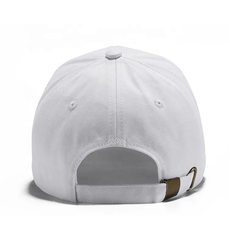 5% OFF Wholesale cheap plain white baseball cap with metal buckle