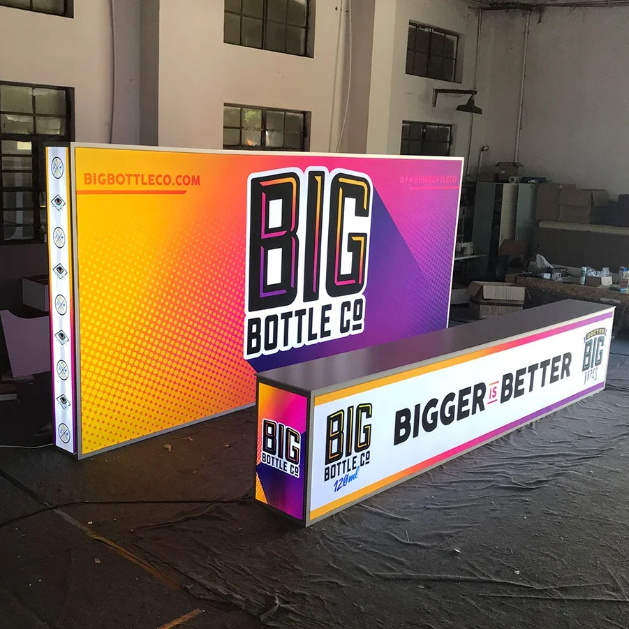 Tawns 20ft Portable and Easy Install Aluminum Backlit Trade Show Exhibition Booth for Expo Display Stand