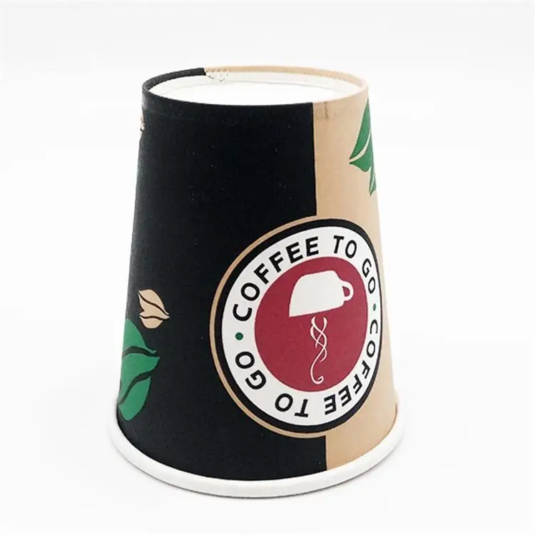 Bamboo paper biodegradable coffee to go logo printed paper cup glass