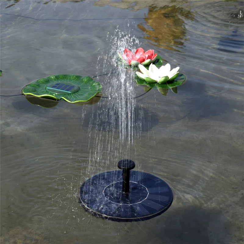 Outdoor Solar powered Fountain Pump Waterfall for Pool Garden Pond Bird Bath Decorative Submersible Kit Water Pump