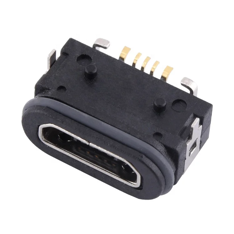 3 AMP Micro USB Connector IP68 Waterproof Female Jack Connector