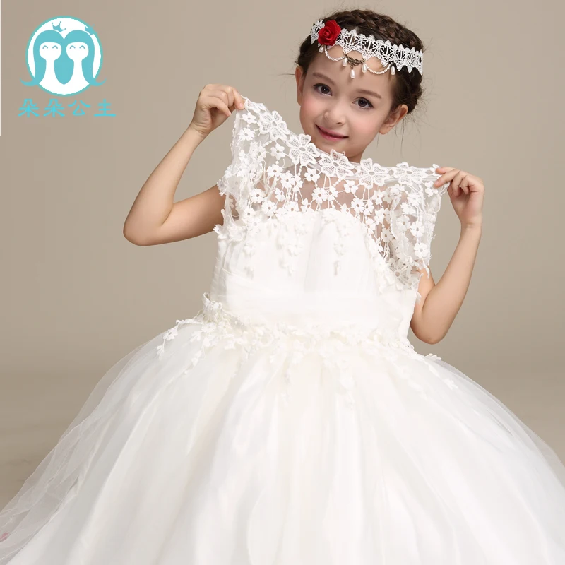 Very latest new model short sleeve girl first dress lace alibaba online flower girl dresses with 100-160cm