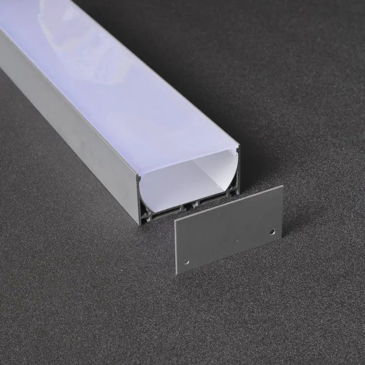 Светодиодная плитка отделка Экструдированный алюминий теплоотвод светодиодная полоса 70 мм x 36 мм современное офисное украшение подвеска для освещения полосы