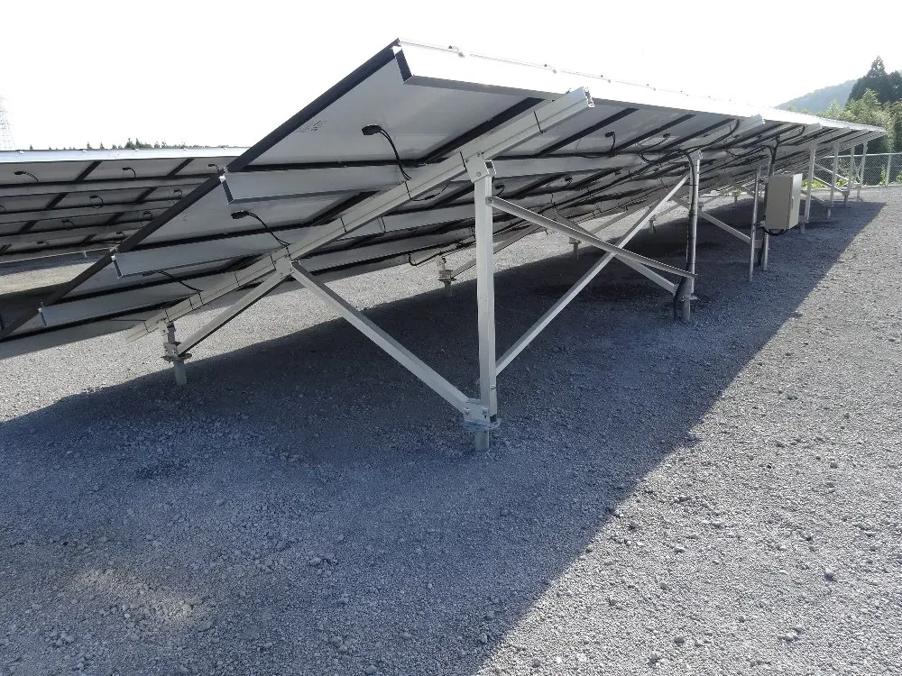 High quality aluminum alloy W type Solar Panel Mounting Structure with ground screw for solar power system station