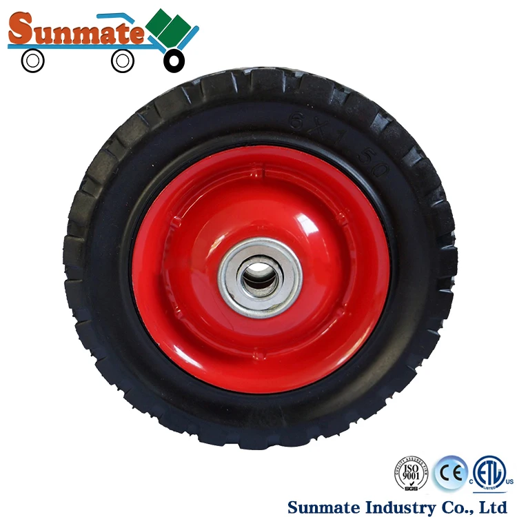 7 Inch Semi Pneumatic Tire Wheelbarrow Rubber Wheels