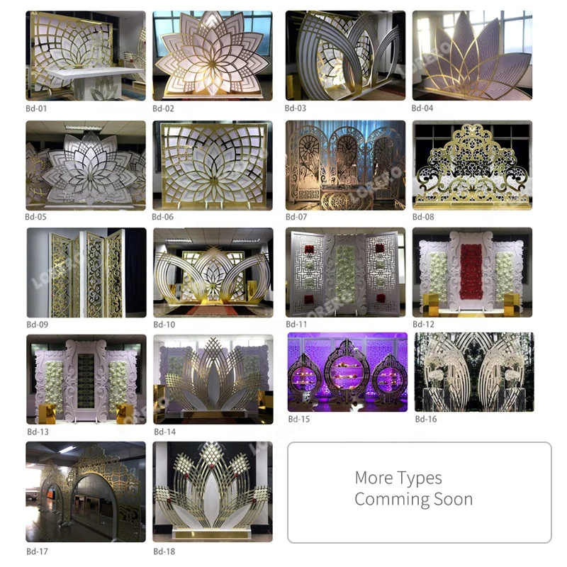 Wholesale Iron frame leaf shaped wedding state background decorations pvc backdrop panel